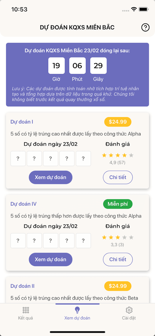 VNLOTTO App Screenshot